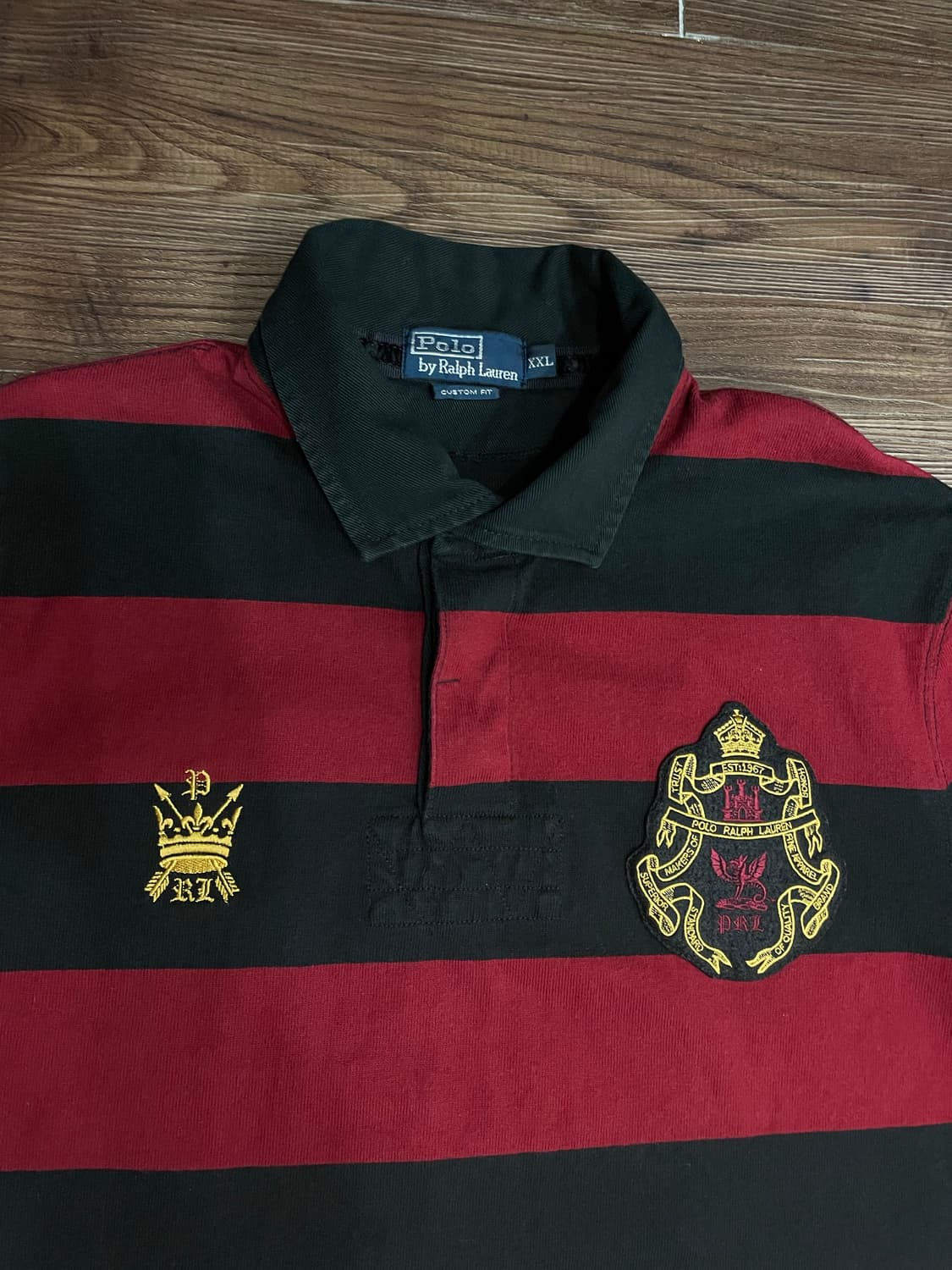 폴로 랄프로렌 자수 크레스트 로고 럭비티 상품이미지5
