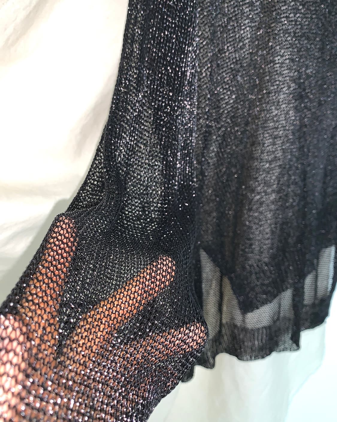 Feminine black net long sleeve 상품이미지10