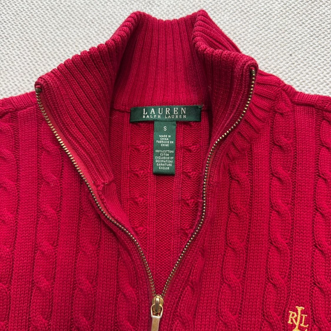 랄프로렌 케이블 니트 집업 상품이미지4