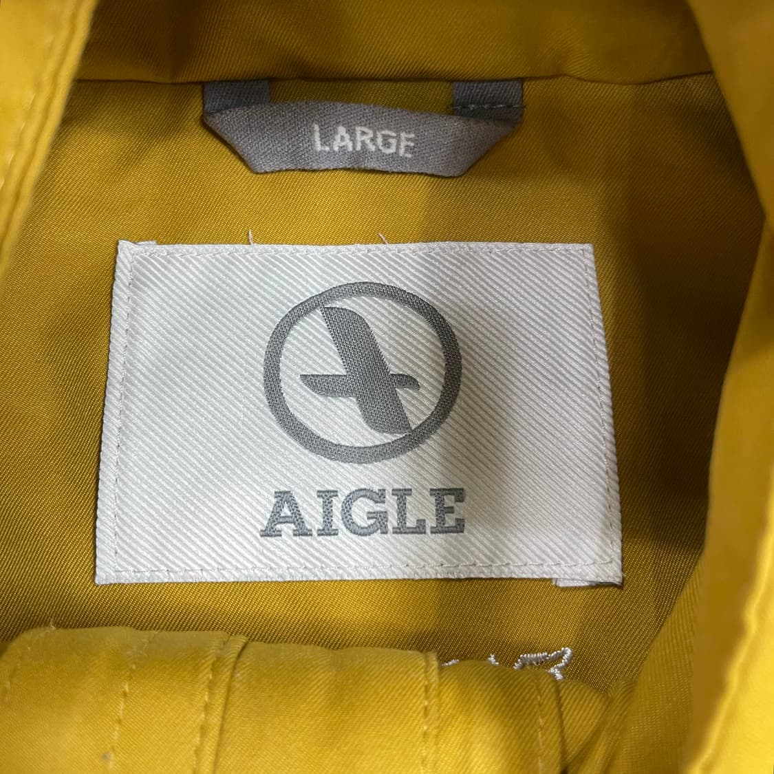 AIGLE 고어텍스 야상 자켓 L사이즈 옐로우 상품이미지3