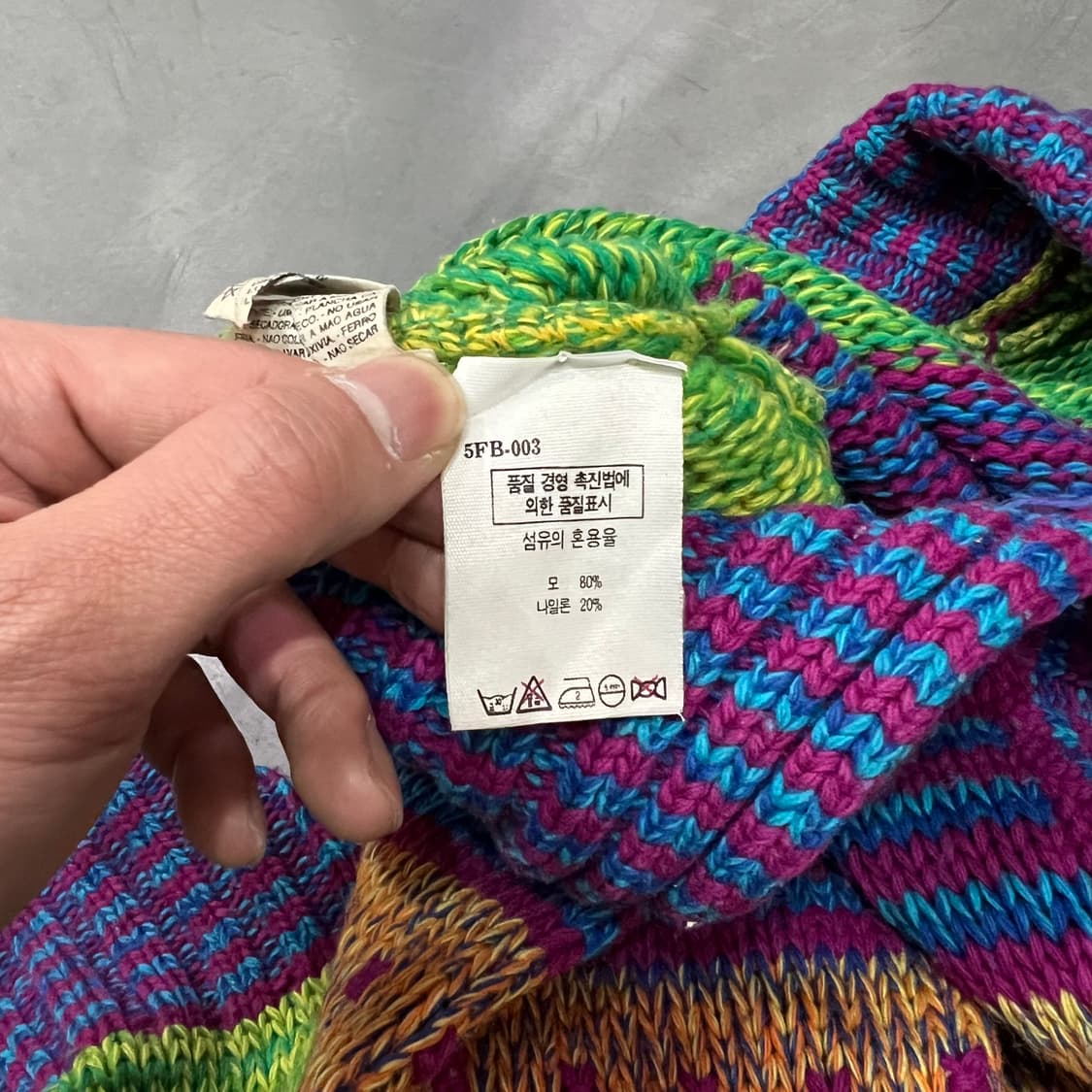  베네통 멀티 패턴 니트 가디건 y15556 상품이미지6