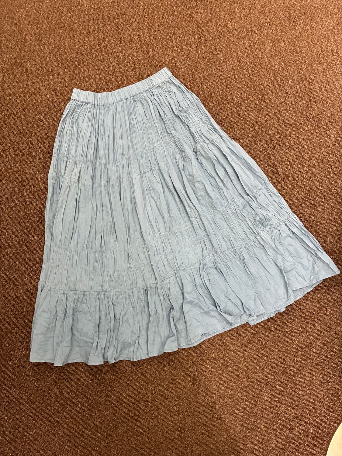 L)Japanese vintage 여성 크링클 롱스커트 상품이미지6