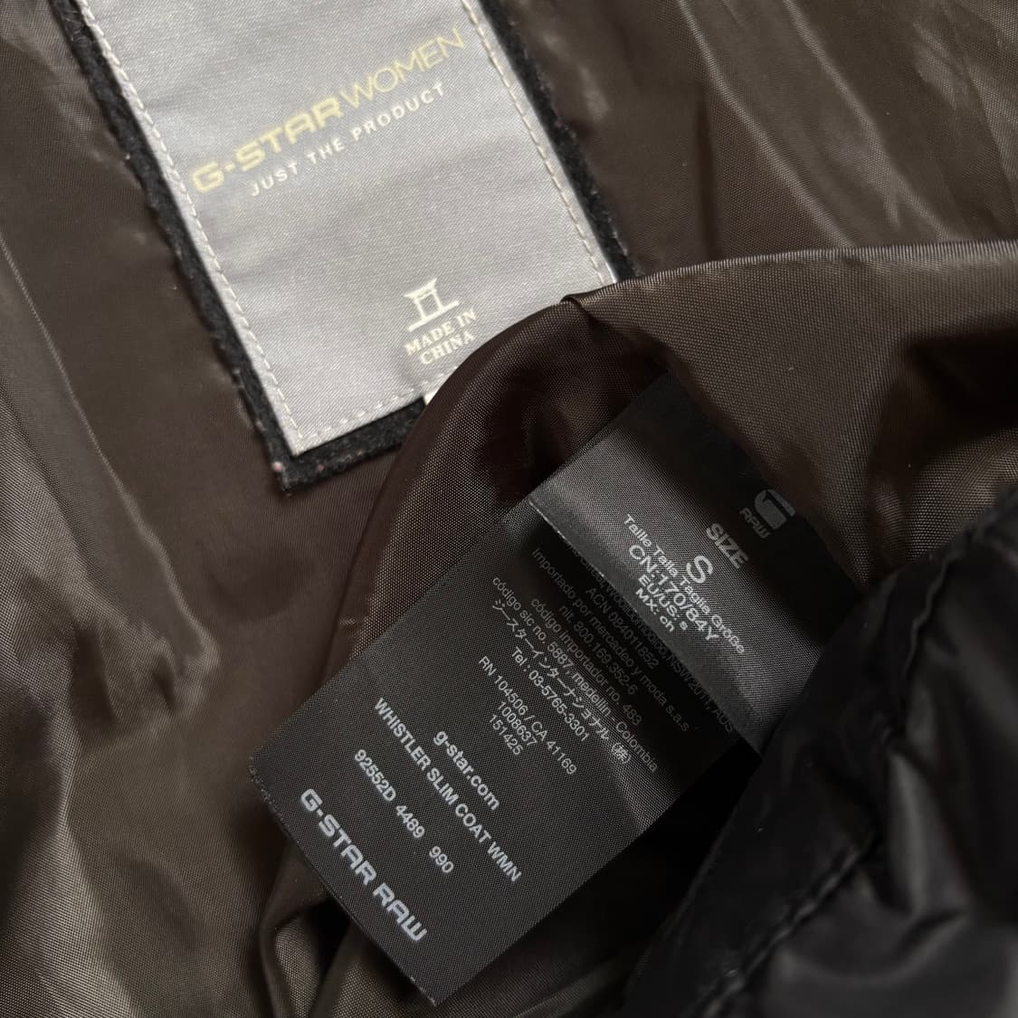 지스타 로우 RAW 블랙 패딩 후드 점퍼 여성 S 슬림 휘슬러  상품이미지6