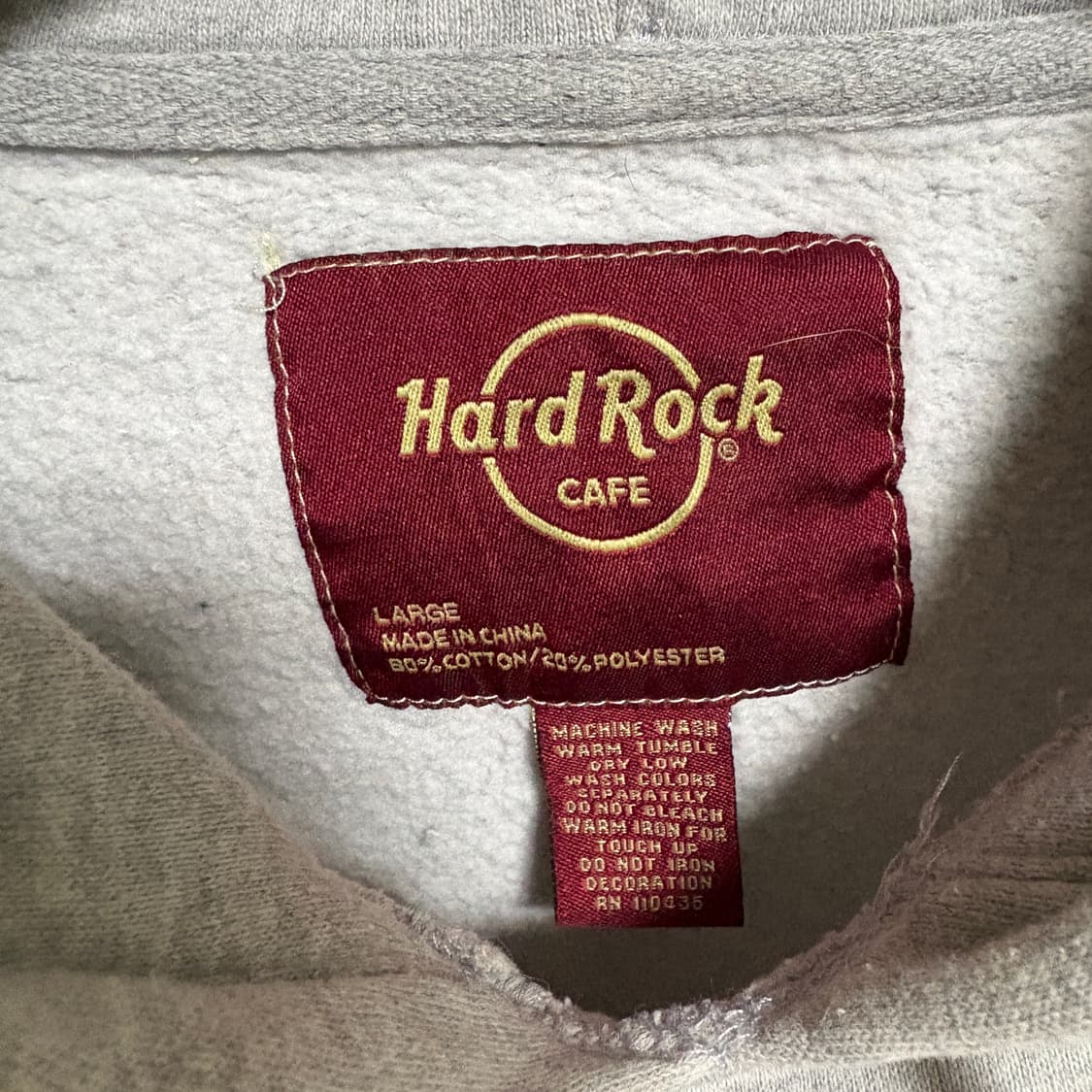 하드락 카페 샌 안토니오 크랙 프린트 후드티 / 그레이, L 상품이미지4