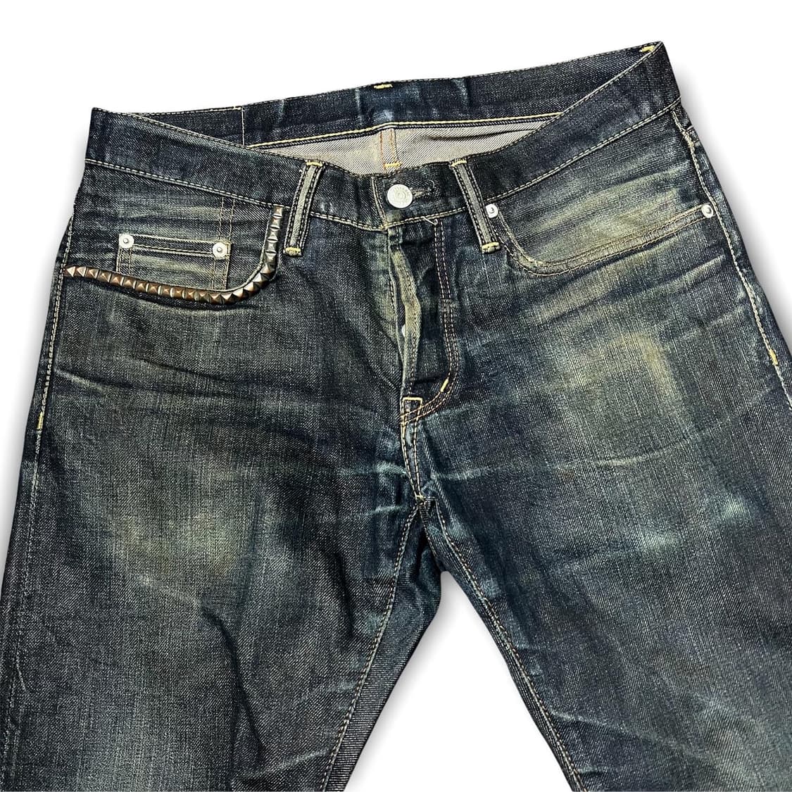 히스테릭 글래머 오일 워시드 데미지 셀비지 진 상품이미지2