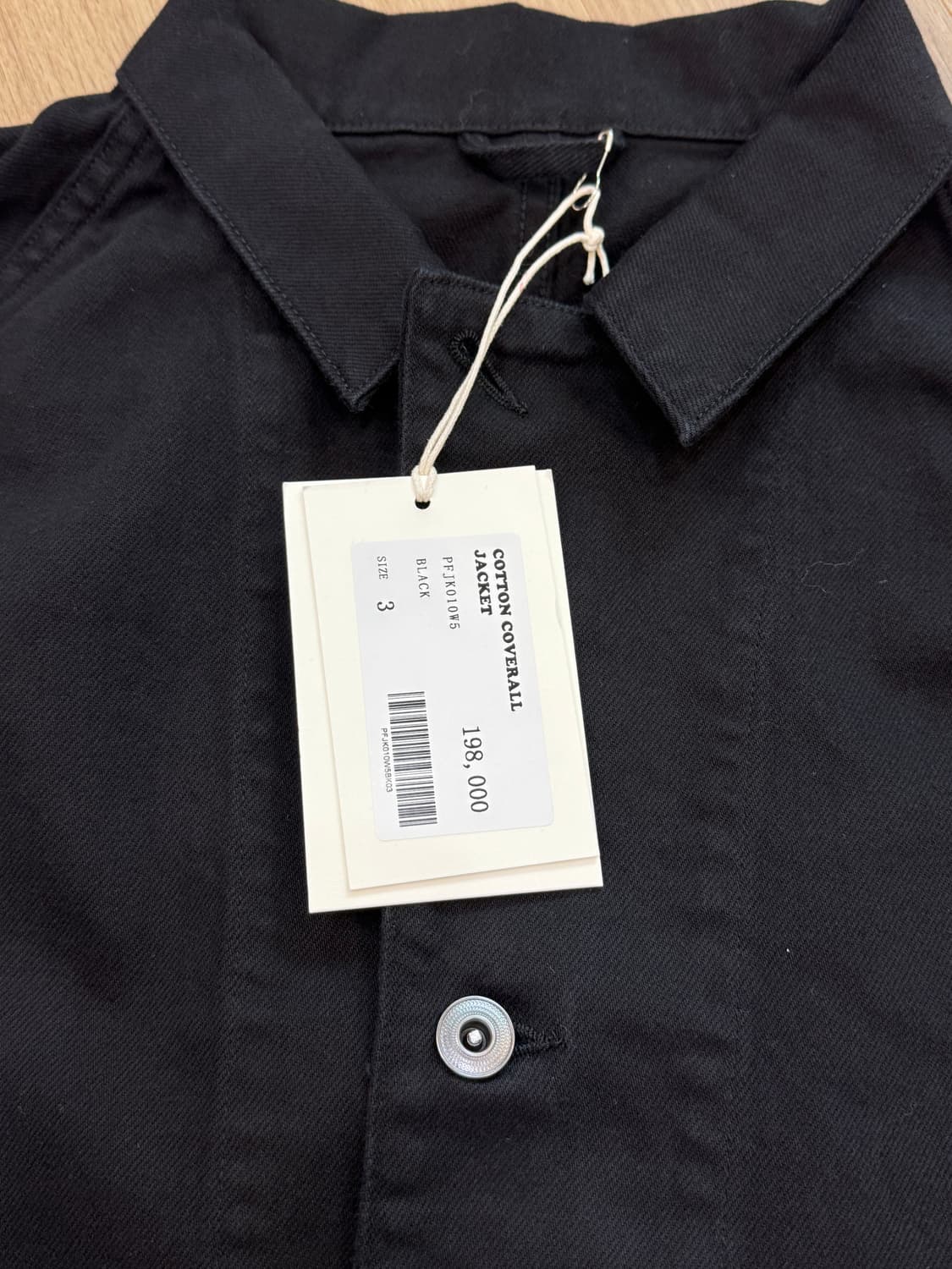 퍼블릭피겨 26ss 코튼 커버올 워크자켓 - 블랙 3사이즈 상품이미지3