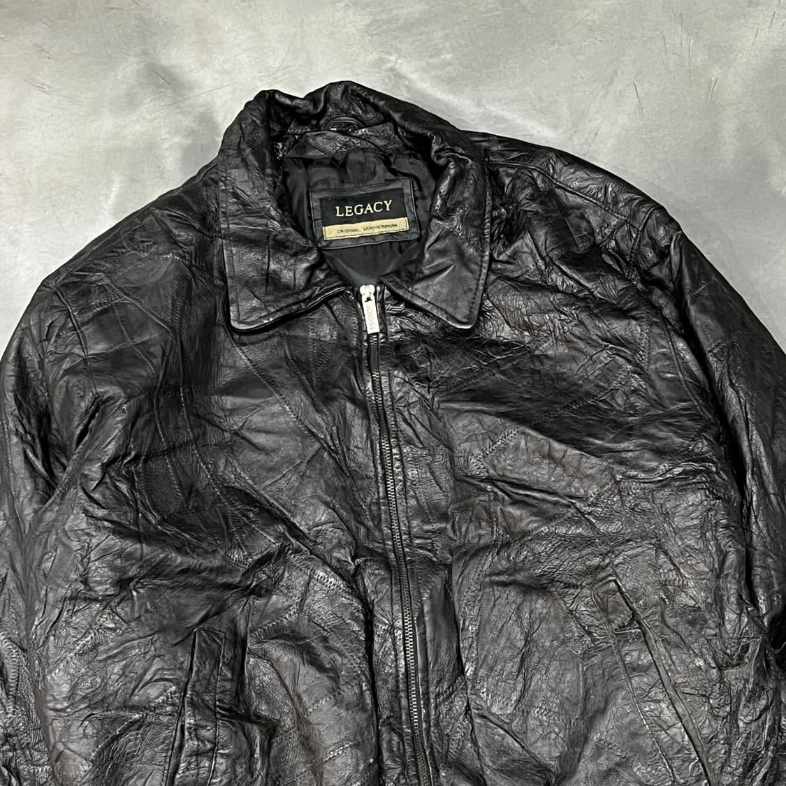  레가시 리얼레더 스티치 봄버 자켓 y14990 상품이미지3