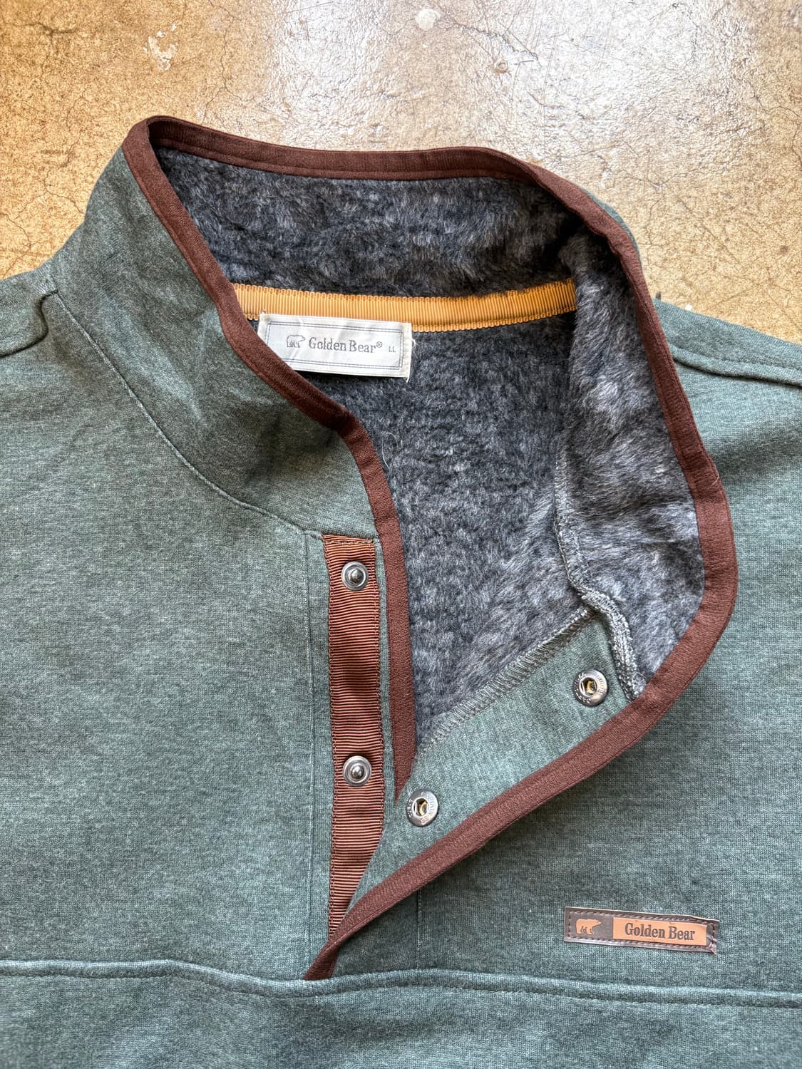 골든 베어 안감 퍼 스냅 풀오버 상품이미지3