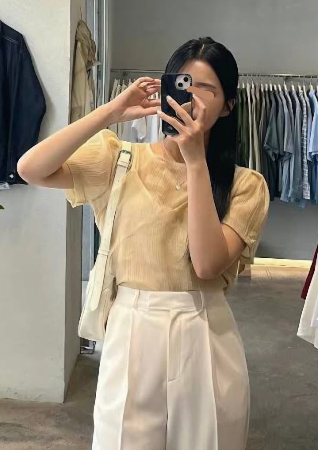 Deef house 아이보리 핀턱 와이드 슬랙스 S/48 상품이미지2