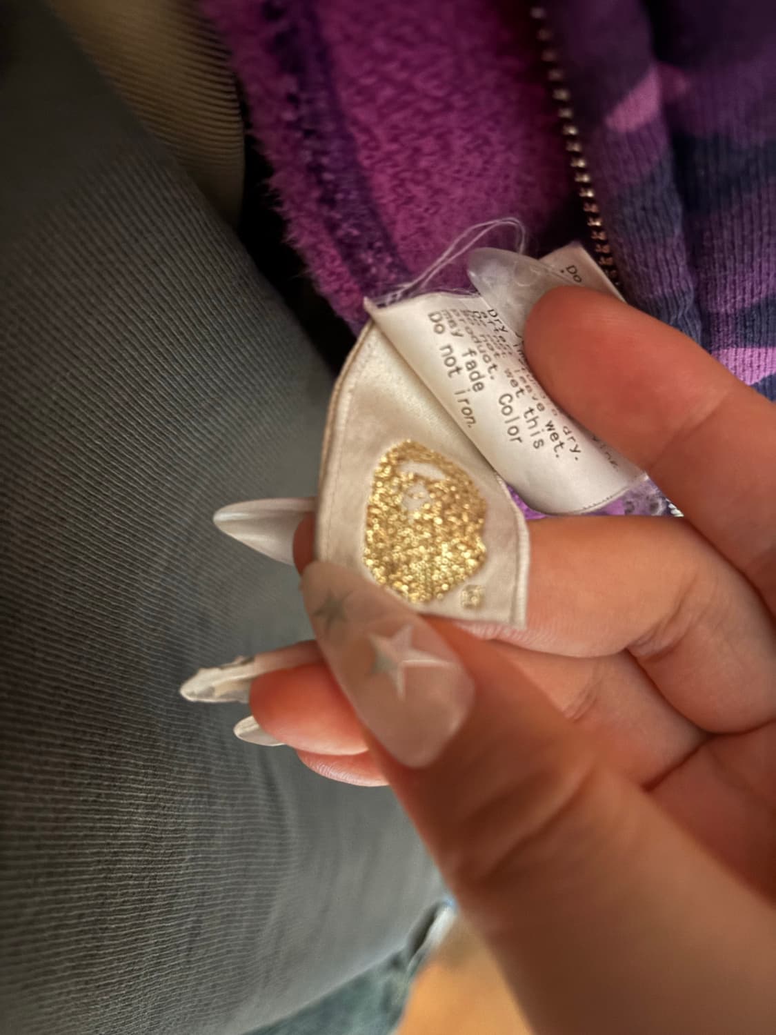 Bape hood purple 베이프 샤크 후드집업 퍼플 상품이미지3