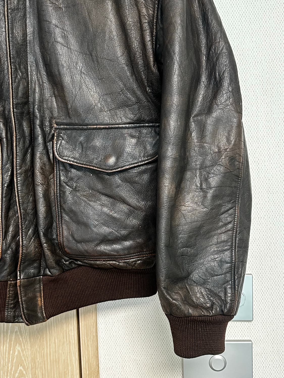 미제 엘엘빈 LL Bean a-2 고트레더 자켓 L 상품이미지4