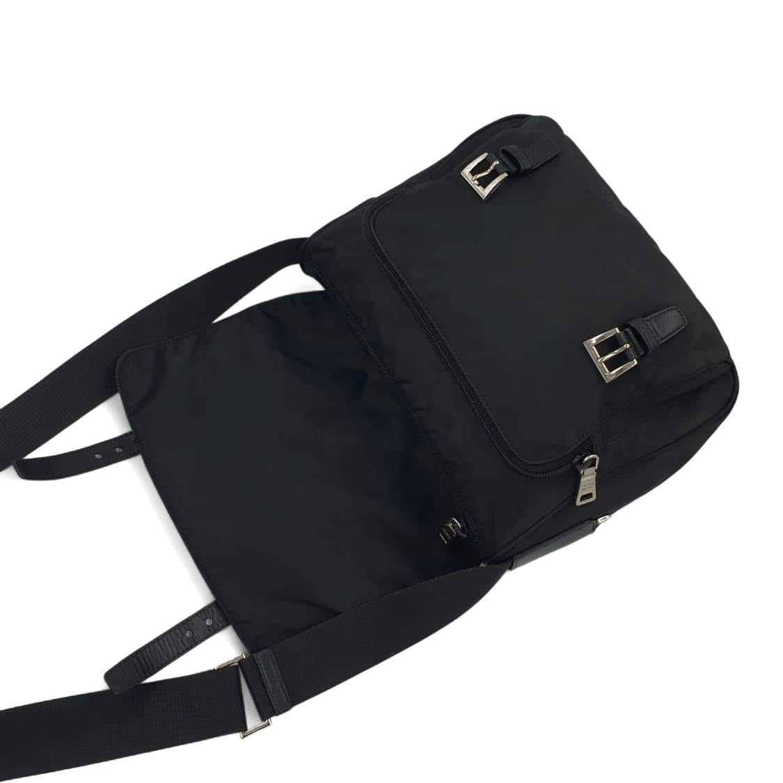 프라다 리나일론 투버클 블랙 메신저백 크로스백 숄더백 상품이미지4