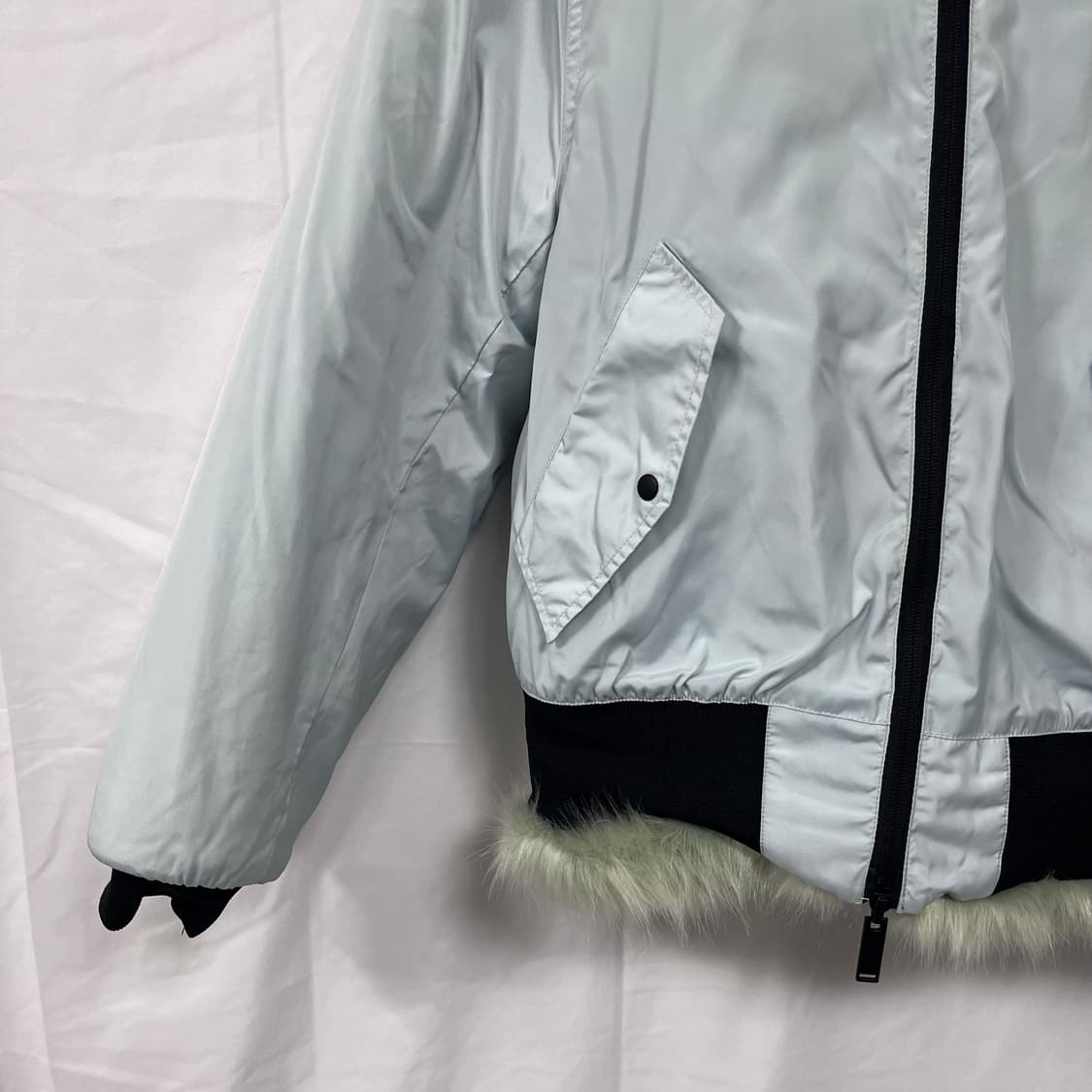 [남여공용] 나이키 X 엠부쉬 리버시블 그린 퍼자켓 (새상품) 상품이미지3