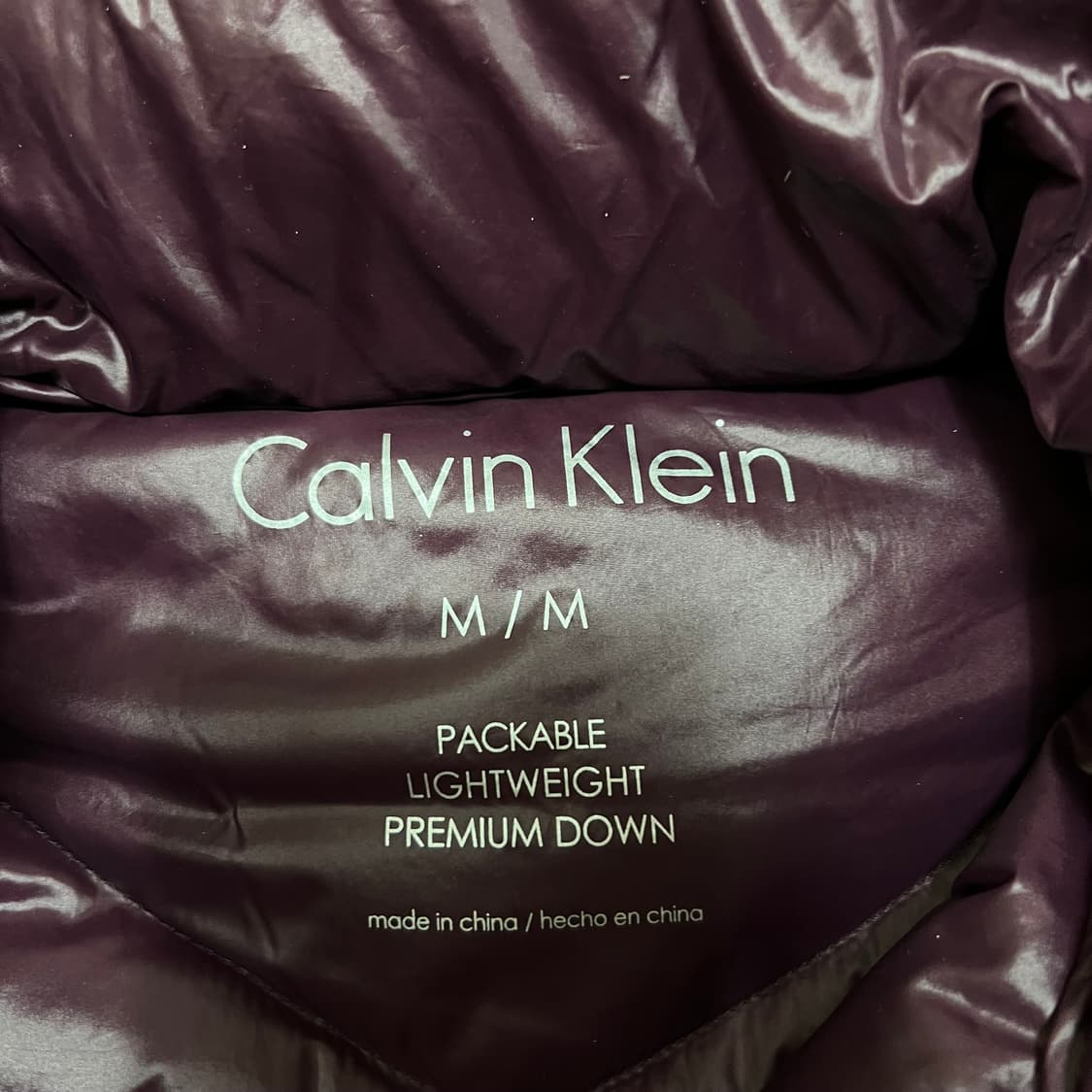 캘빈클라인 여성 프리미엄 덕다운 경량 롱패딩 점퍼 [와인] M/95 상품이미지4