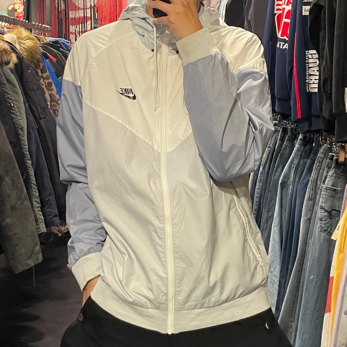 [IM] NIKE 나이키 화이트 바람막이 상품이미지1