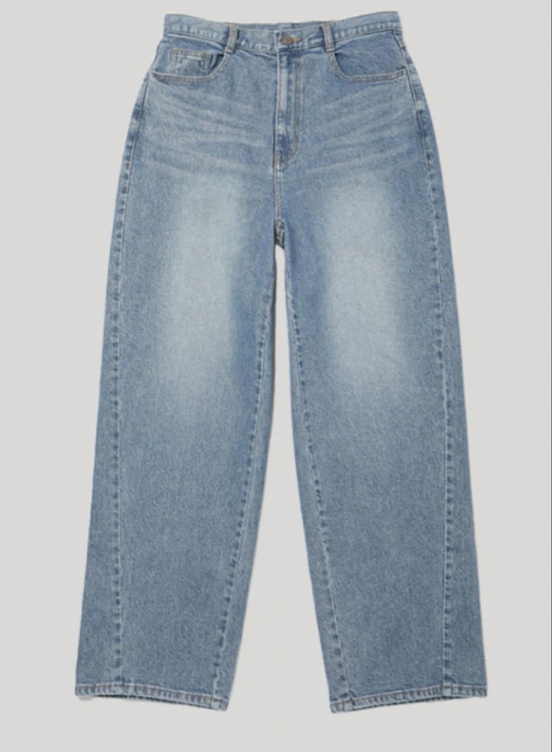 르아브 커브 와이드 데님팬츠 진청 새상품 상품이미지3