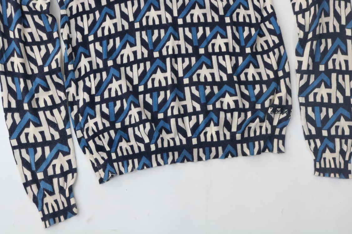 Vintage 55 빈티지 55 기하학 패턴 코튼 니트 스웨터 (L) 상품이미지4