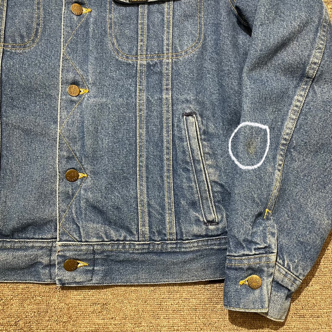 (L) 80s USA Lee 리 스톰라이더 데님 자켓 상품이미지7