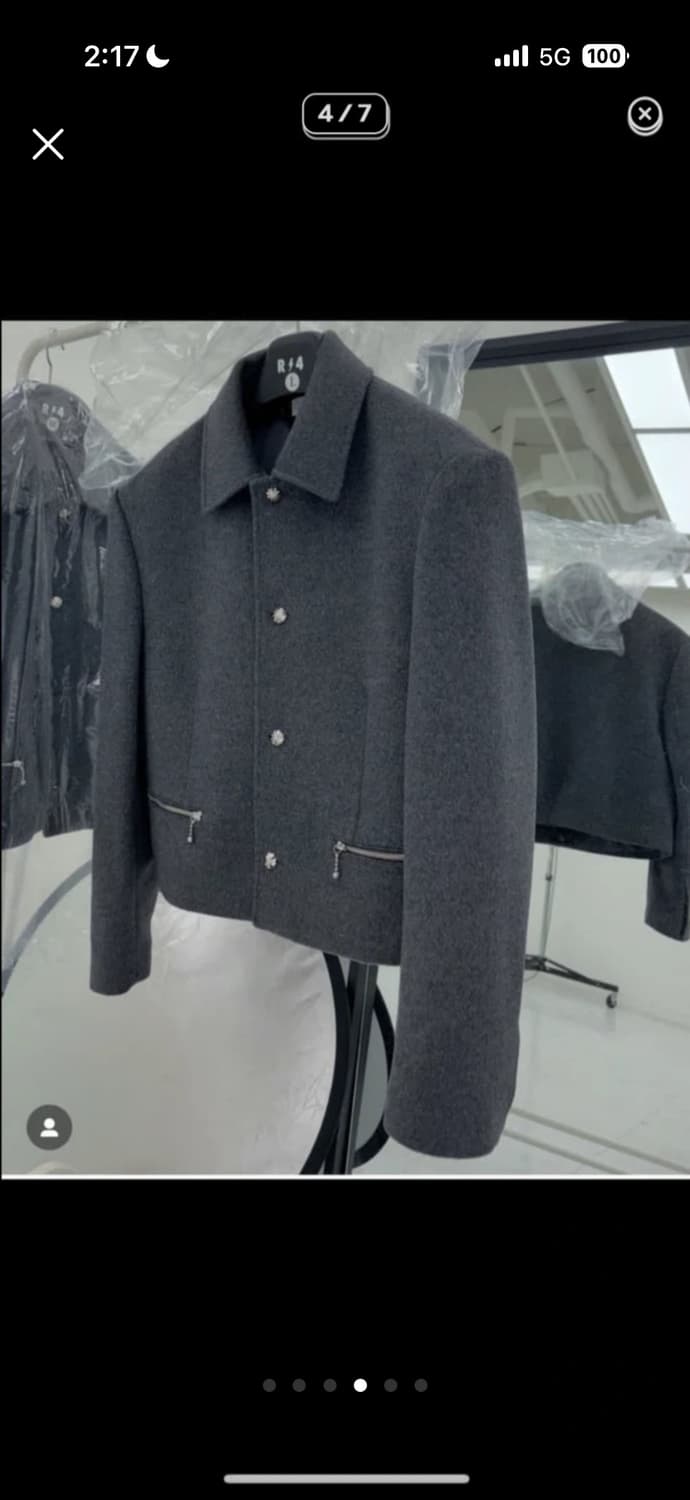 알포 CROP JACKET(그레이) 상품이미지3