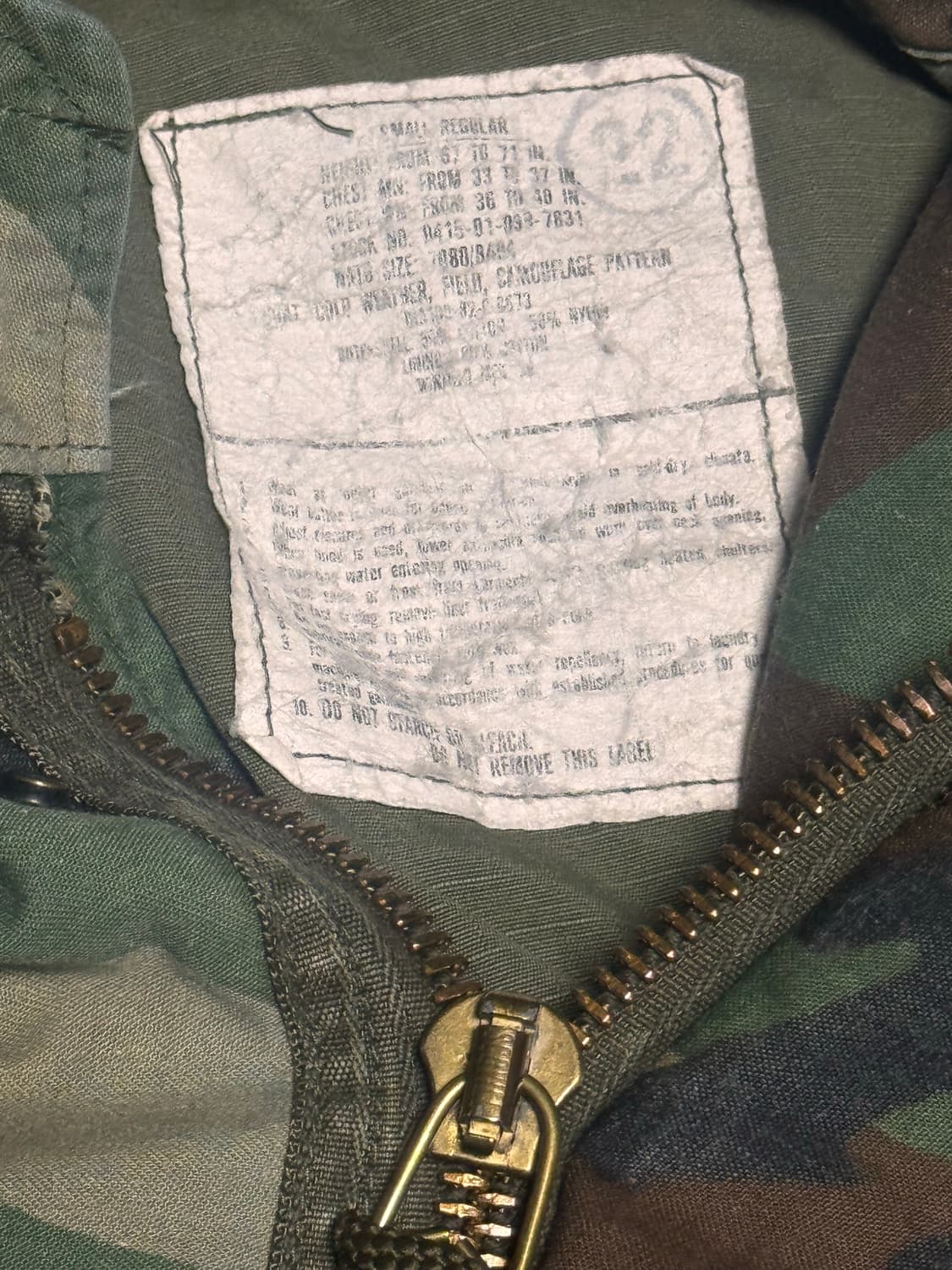 [S] 밀리터리 80s M65 스코빌 우드랜드 필드자켓 상품이미지9