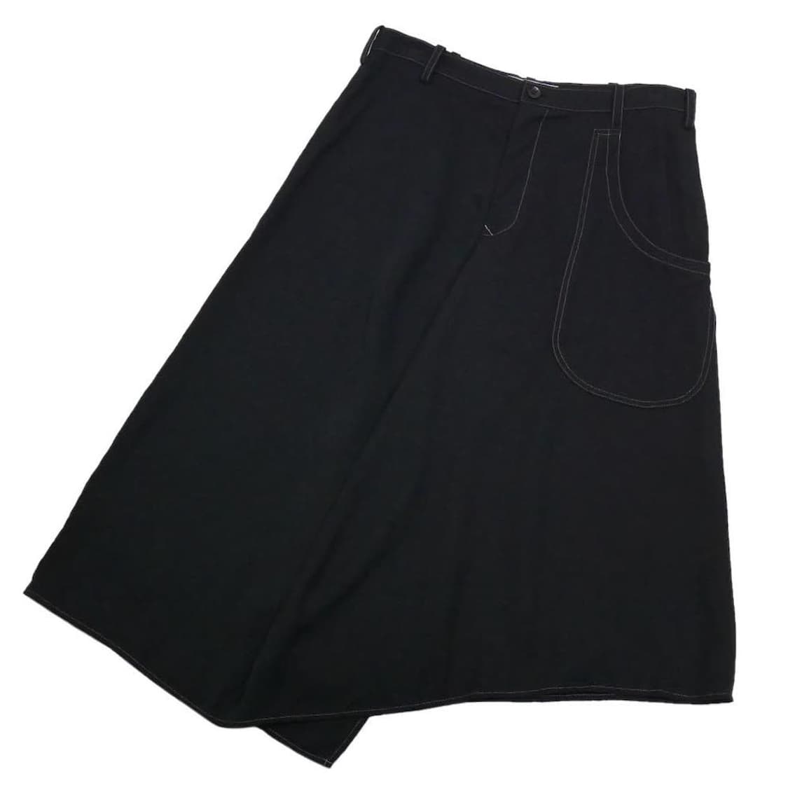 요지야마모토 NOIR 2013aw 텐셀 스티치 비대칭 스커트 상품이미지3