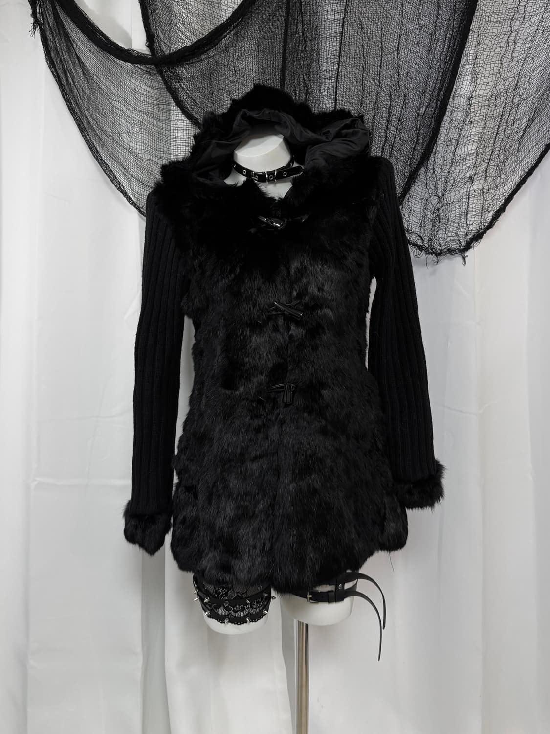 fur hood cardigan 상품이미지1
