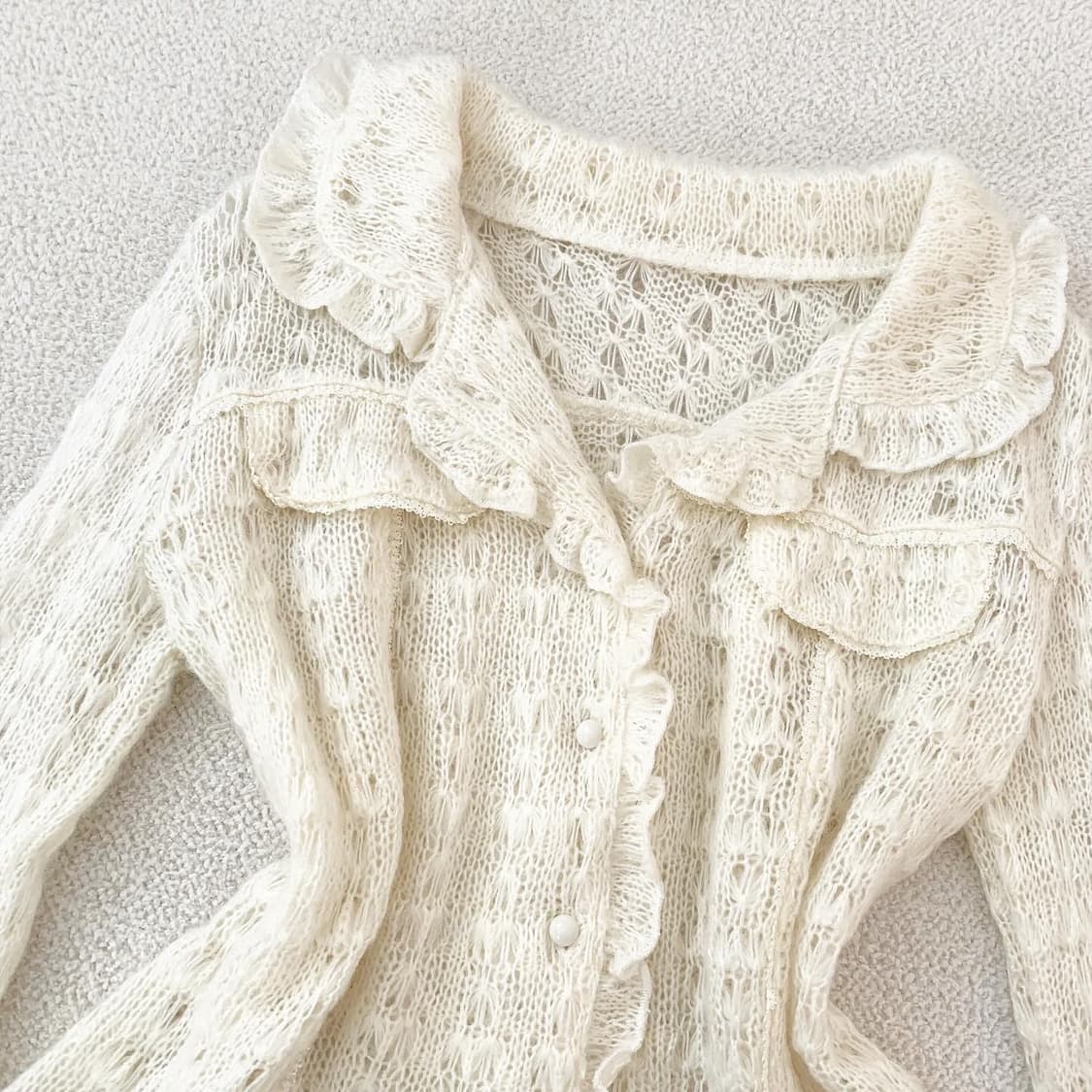 크림아이보리 카라 레이스nt 러블리 히메갸루 상품이미지2