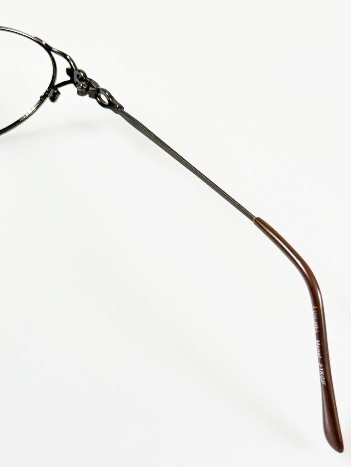 90s LUICHEL 건메탈 슬림 오벌 프레임 빈티지 안경 상품이미지6