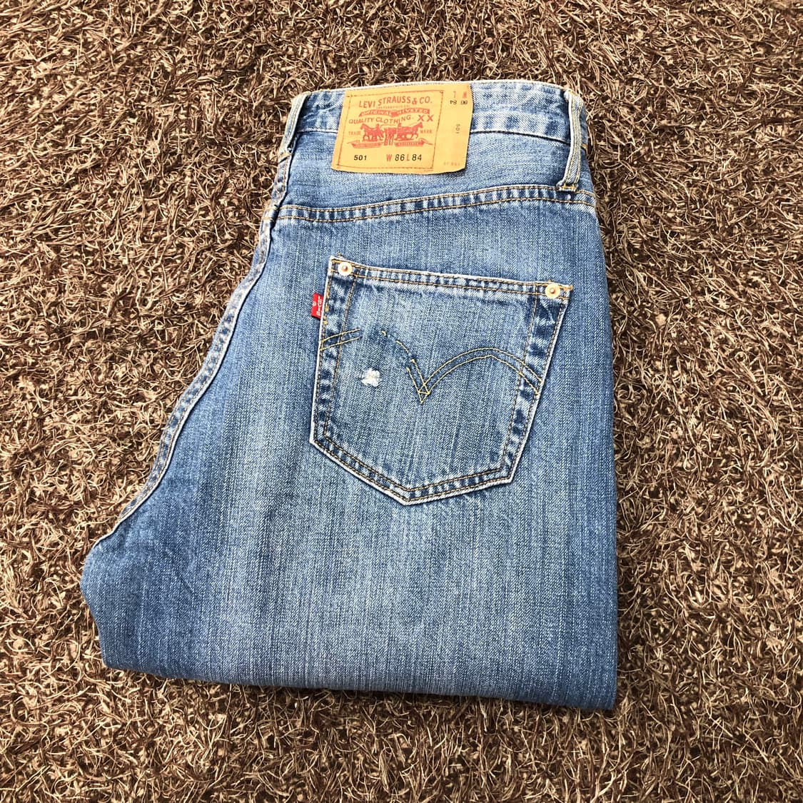 리바이스 501 워싱 데님 팬츠 상품이미지1