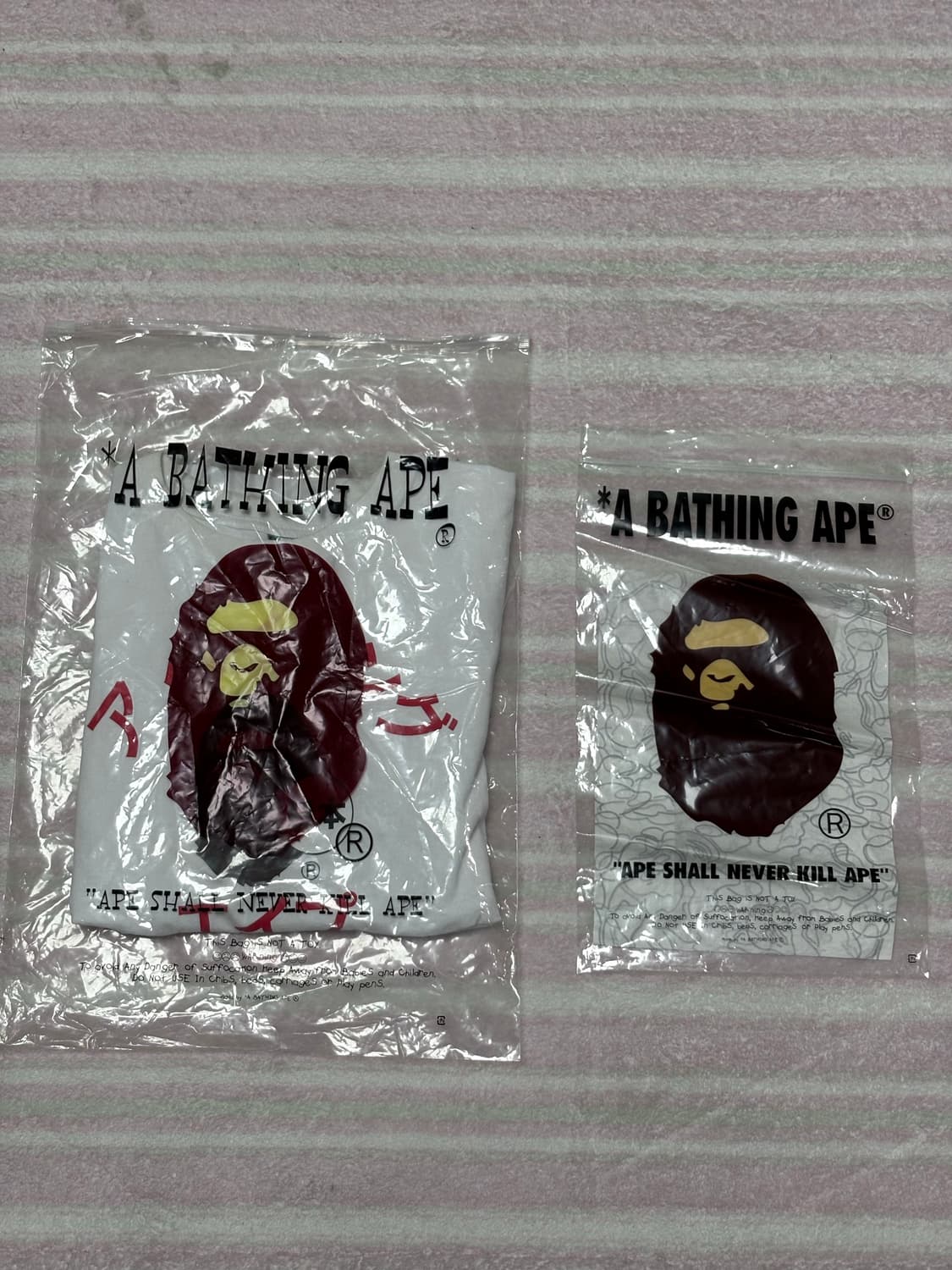 베이프 재팬 가타카나 컬리지 시티 티셔츠 화이트 (교토 베이프 구매) 상품이미지5