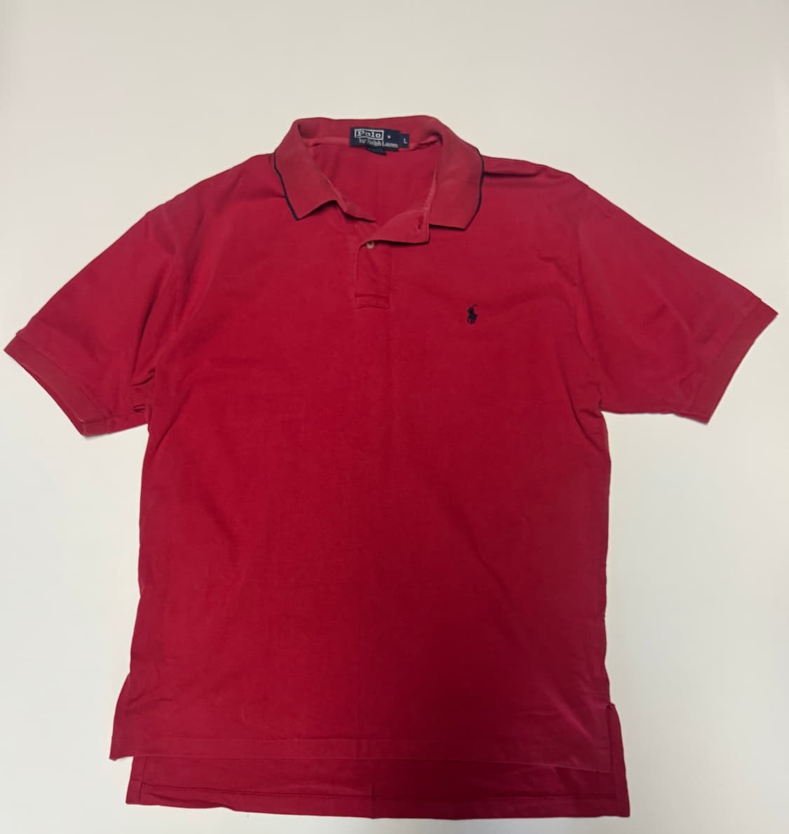 폴로 랄프로렌 오버핏 반팔 카라 티셔츠 레드 L ~ XL 상품이미지1