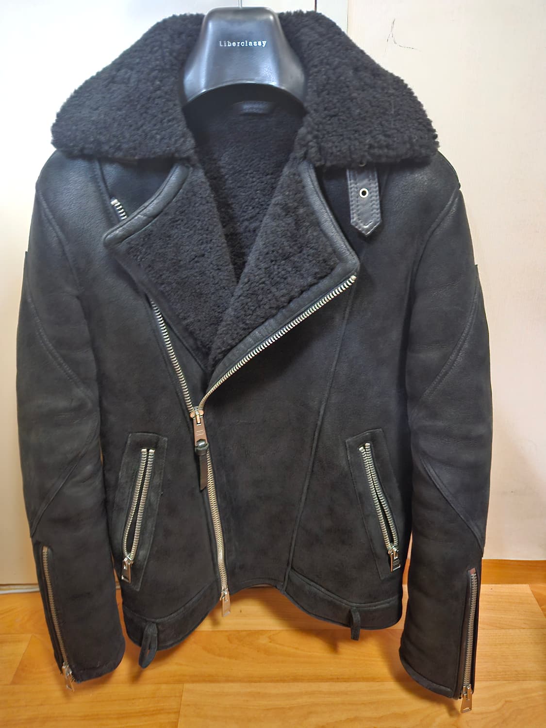 95 M) 올세인츠 누벅 리얼 양가죽 무스탕 상품이미지1