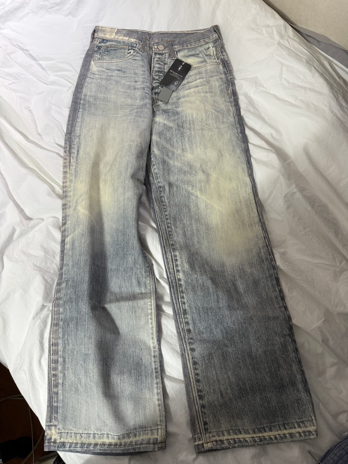 DNSR 디앤에스알 와이드 디지털 프린팅 애쉬드 블루 진 S 상품이미지1