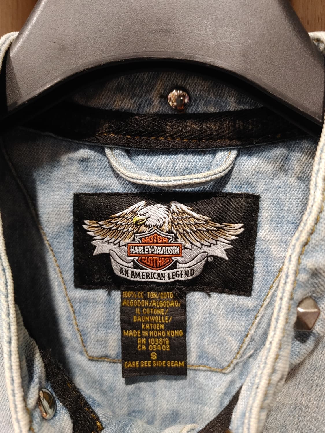 무배) 할리 데이비슨 데님 조끼 자켓 - S 상품이미지3