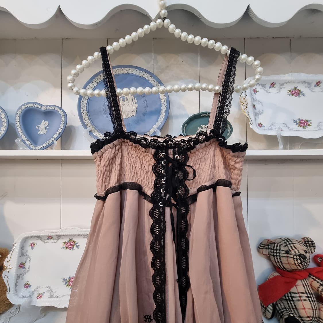 일본 Axes femme(악시즈팜므) 레이스 자수 캉캉 롱원피스 상품이미지2