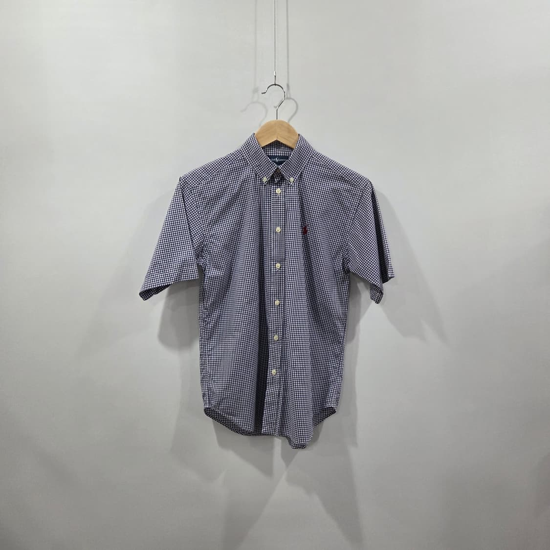 폴로랄프로렌 보이즈 버튼다운 체크 반팔셔츠 L(14/16)  상품이미지1