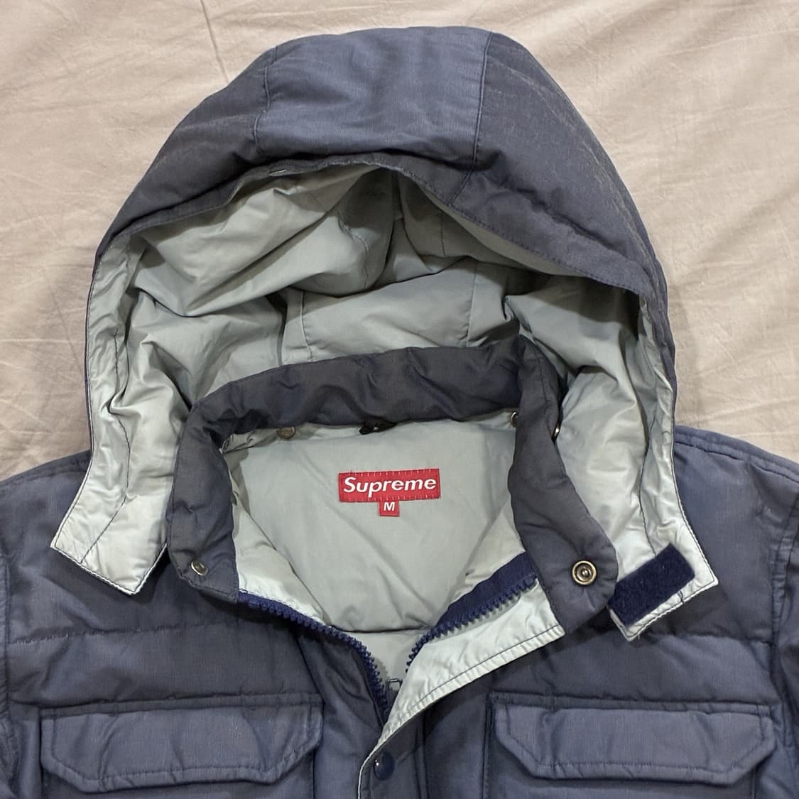 90s 슈프림 다운 파카 다크 네이비 상품이미지2