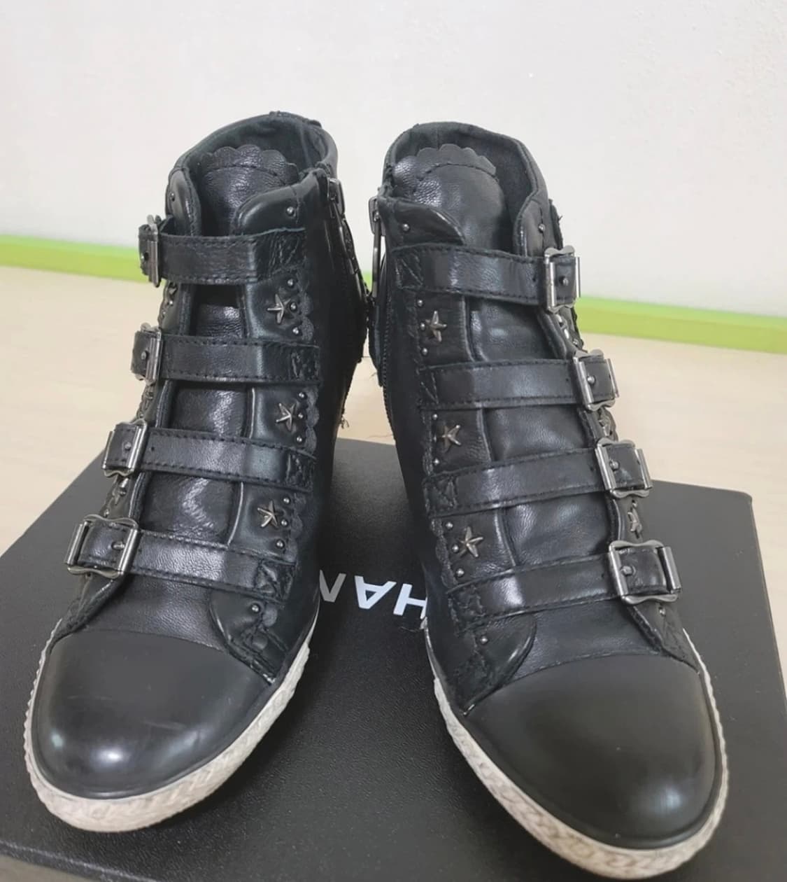 아쉬 스터드 레이스 블랙 웨지스니커즈 37 상품이미지3