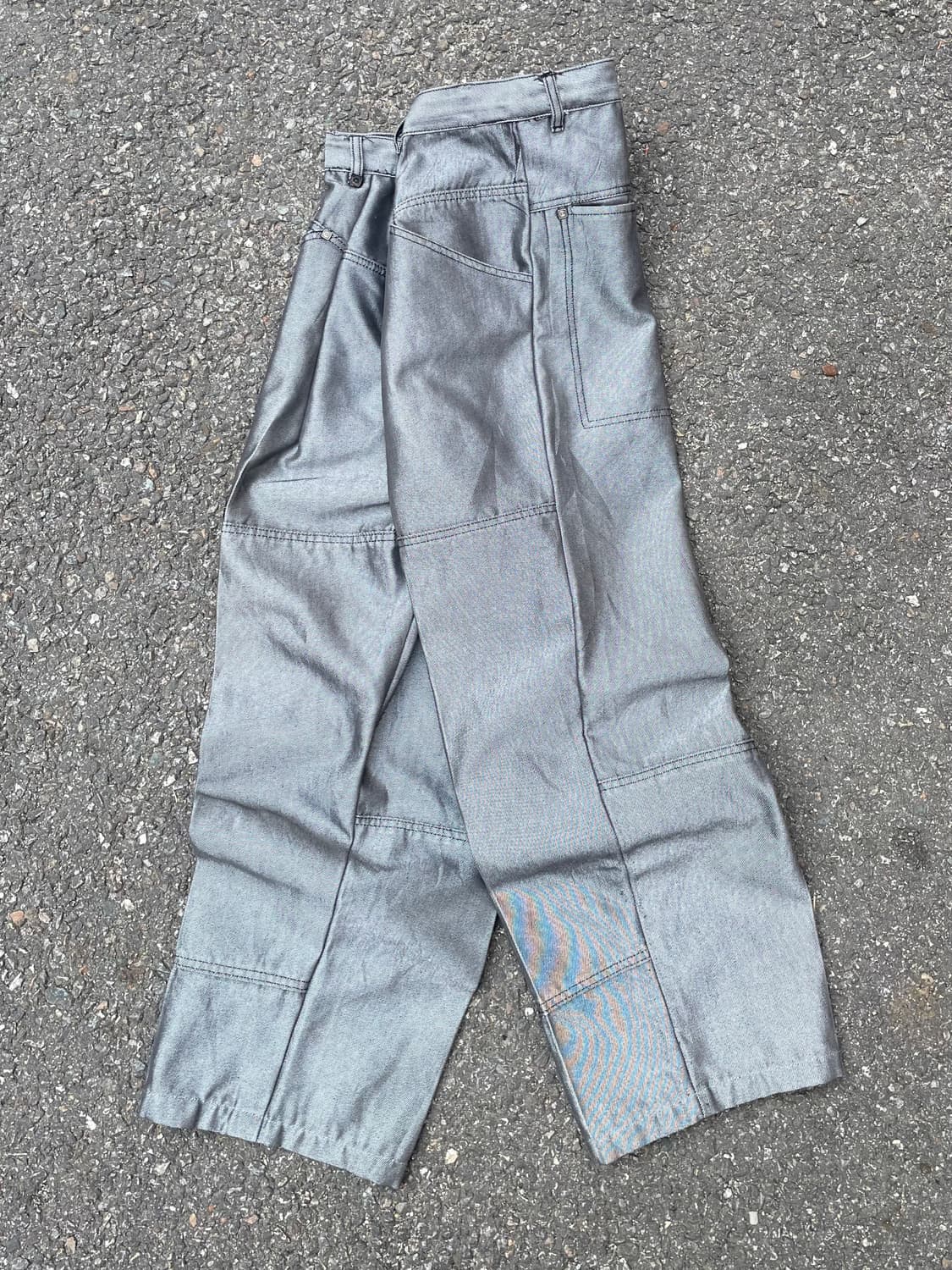 90‘s 펠레펠레 APALLE 핀턱 빅포켓 와이드 데님 팬츠 상품이미지6