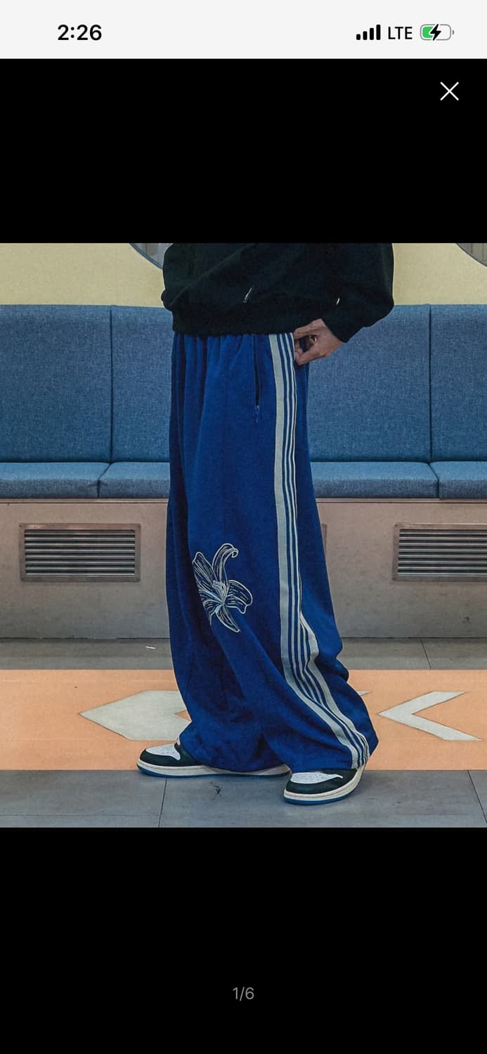 엘리메노 EL 히야신스 절개 테이핑 트랙 팬츠 3사이즈 상품이미지1