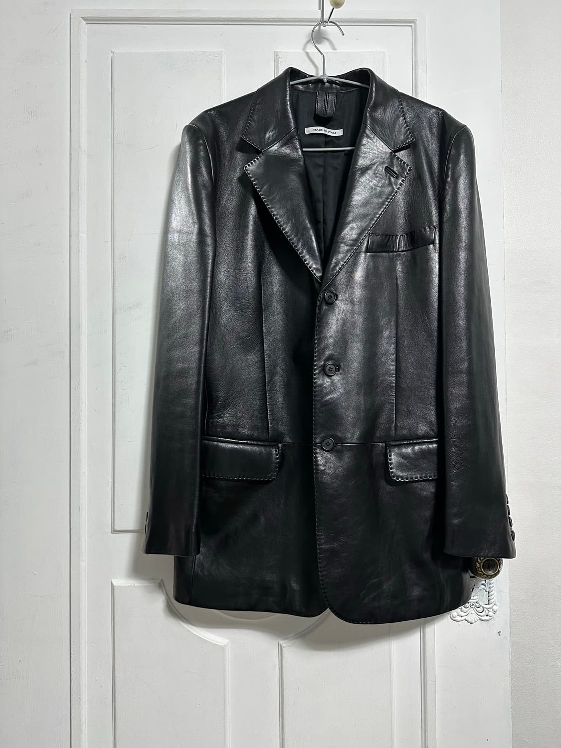 입생로랑 리브고슈 01FW 레더 블레이저 상품이미지1