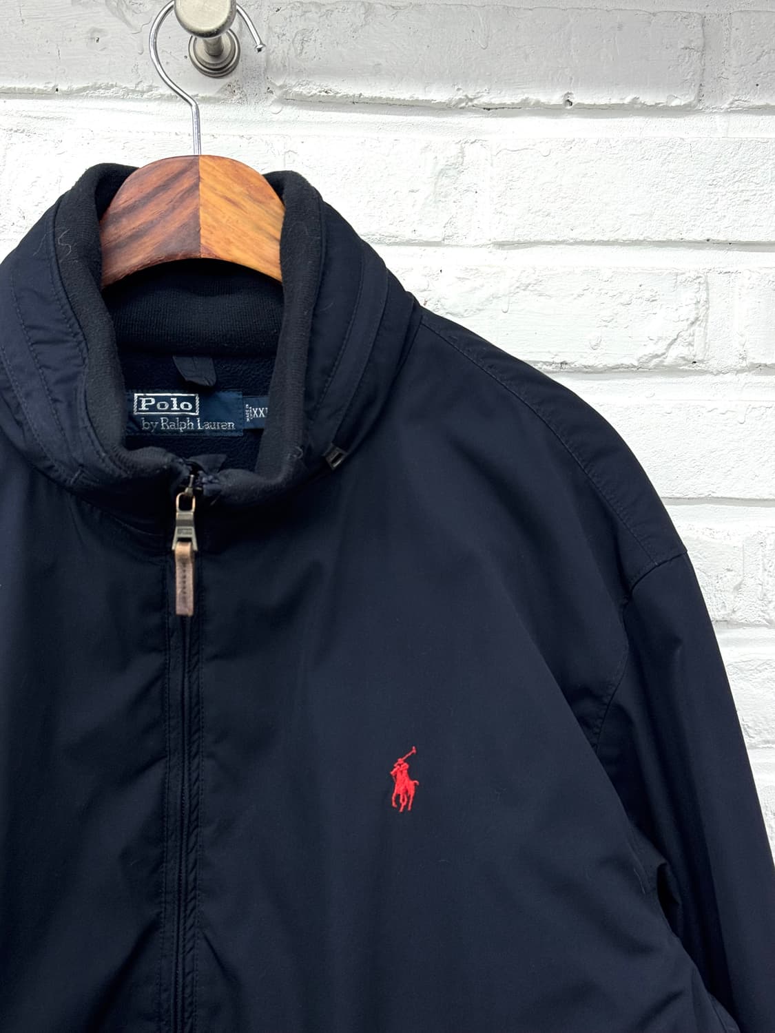 폴로 네이비 폴리쉘 기모안감 블루종 자켓 상품이미지4