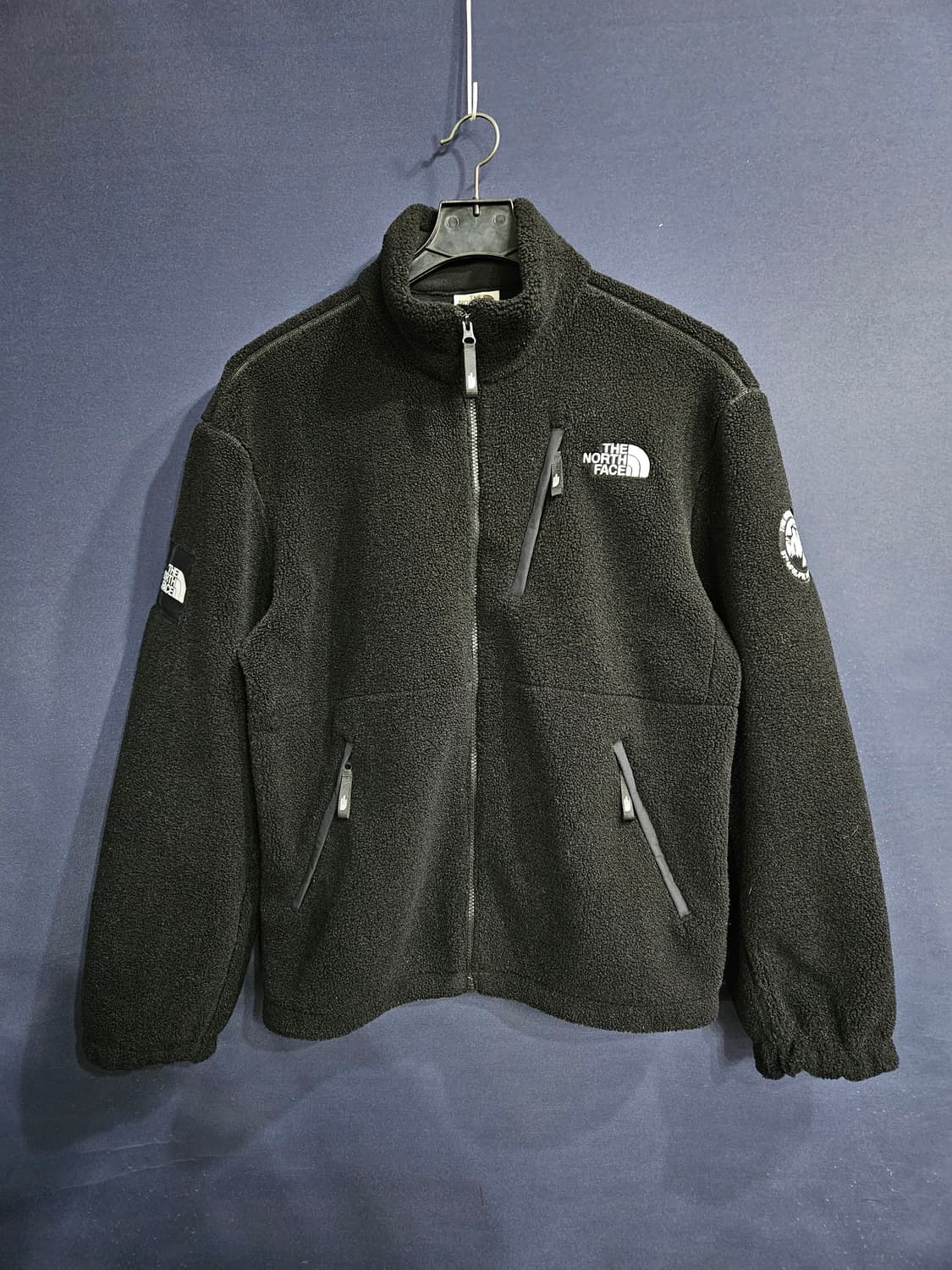 노스페이스 블랙 남성 세미오버핏 105~110 후리스 집업자켓  상품이미지1