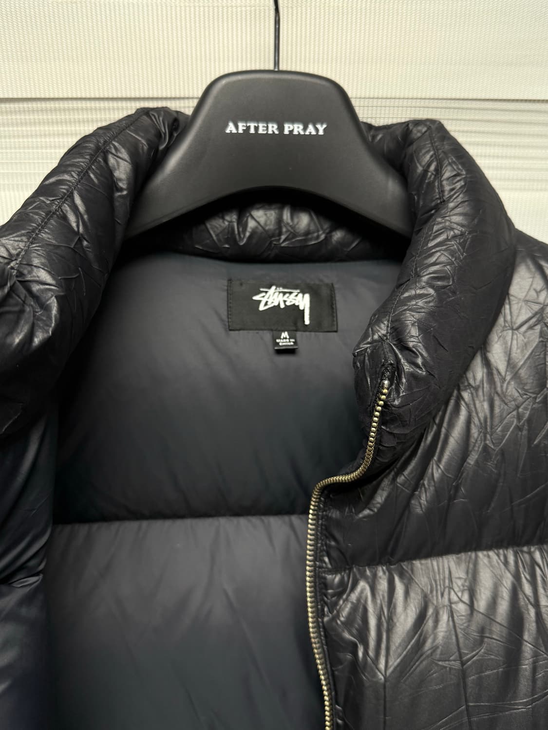 스투시 링클 나일론 다운 푸퍼 블랙 M 상품이미지4