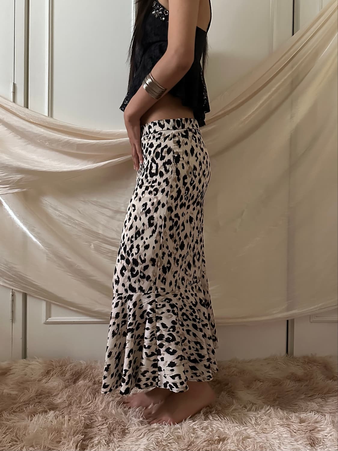 leopard long skirt 상품이미지1