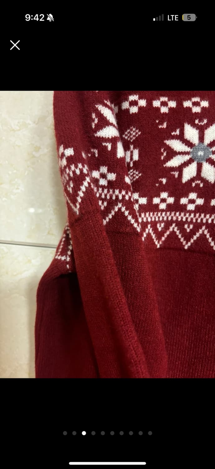 새상품) 노르딕 패턴 하프니트집업 상품이미지3