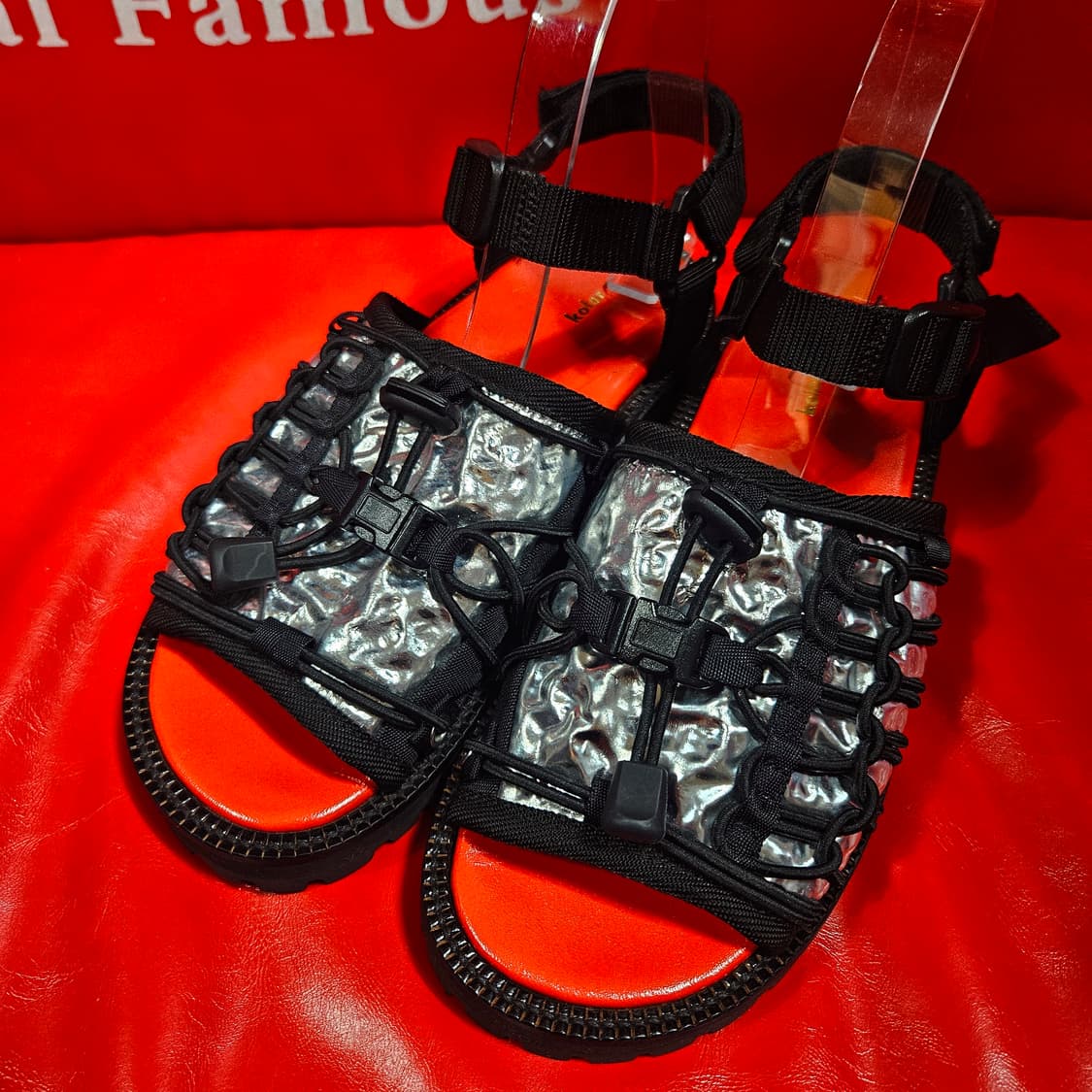 새상품)Kolor in Japan 실버 스트렙 비블람 샌들 상품이미지3