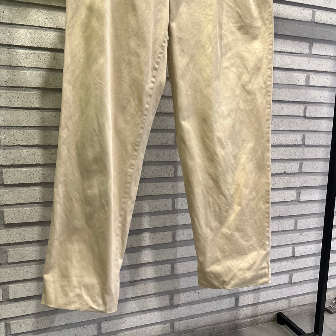 USA VINTAGE 핀턱 스트레이트 치노팬츠 버튼플라이 디테일 크림 상품이미지5