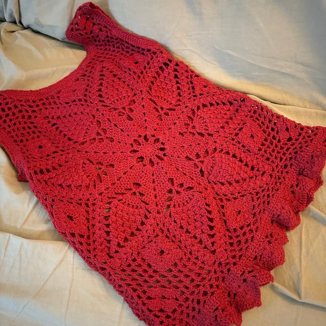 Vintage 빈티지 니트 뜨개 크로셰 베스트 상품이미지2