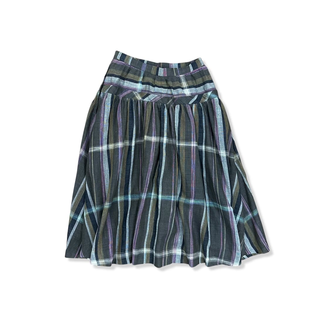 Vintage Check Ruffle Long Skirt 상품이미지7
